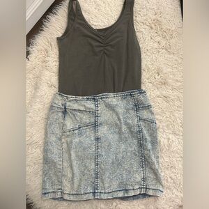 Acid Wash denim mini skirt | size small | like new
